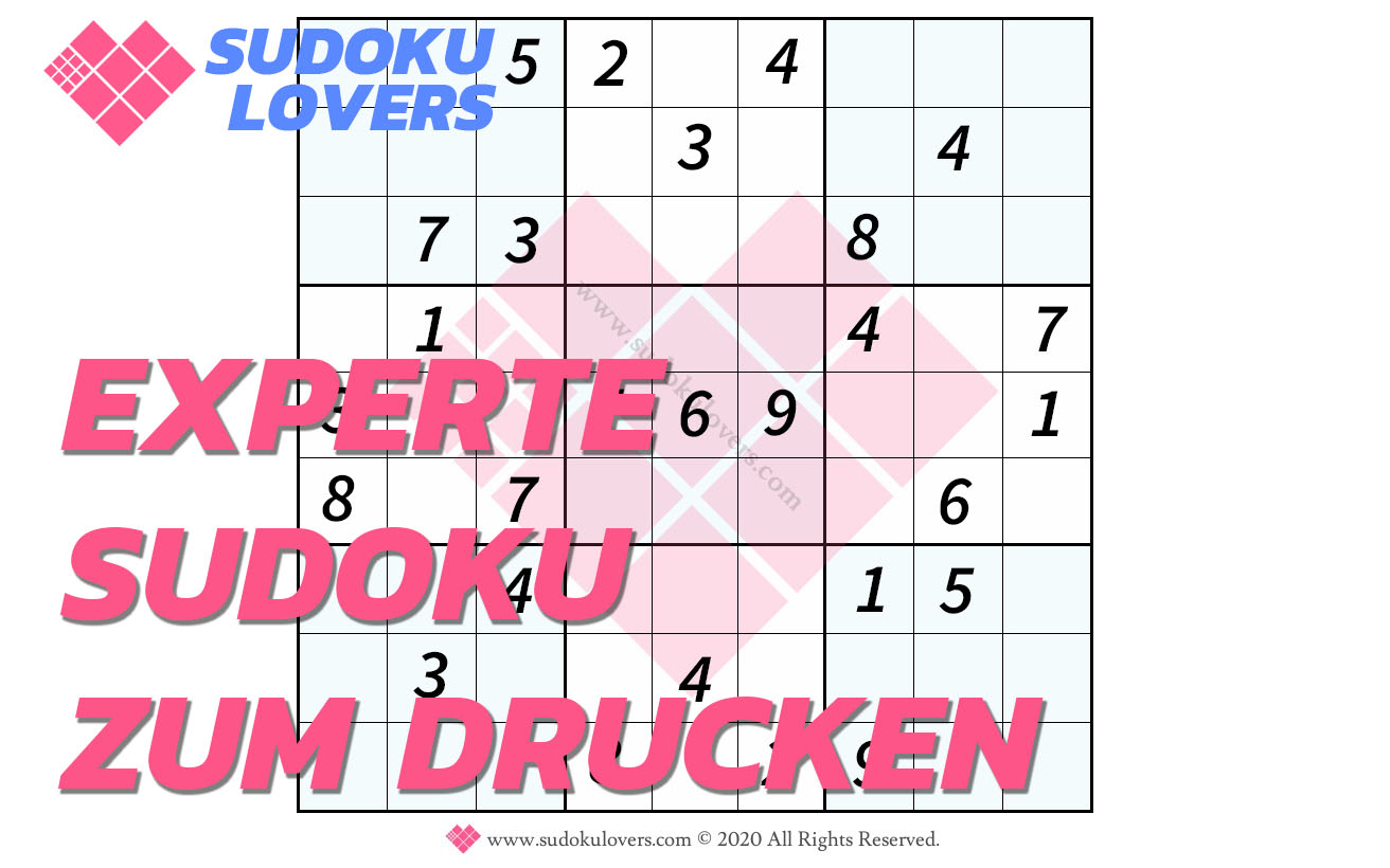 Kostenloses Sudoku zum Ausdrucken - Sudoku-PDF-Dateien kostenlos