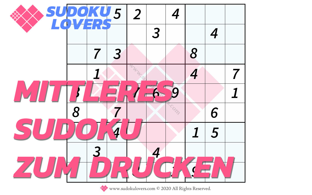 Kostenloses Sudoku zum Ausdrucken - Sudoku-PDF-Dateien kostenlos